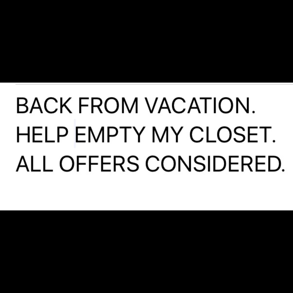 Also selling my items on Poshmark Consignment. ALL OFFERS CONSIDERED